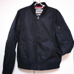 Levi's Men's Black Nylon Full Zip Bomber Jacket Size S